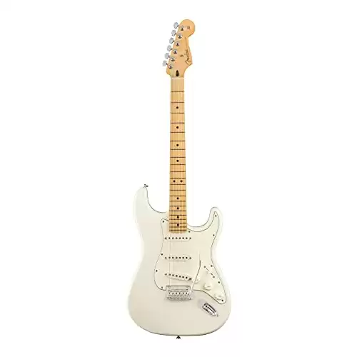 Fender Player Stratocaster SSS Electric Guitar, with 2-Year Warranty, Polar White, Maple Fingerboard