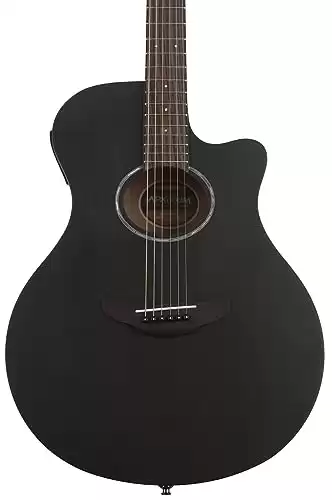 Yamaha 6 String Acoustic-Electric Guitar, Right, Smoky Black Matte (APX600M SMB)